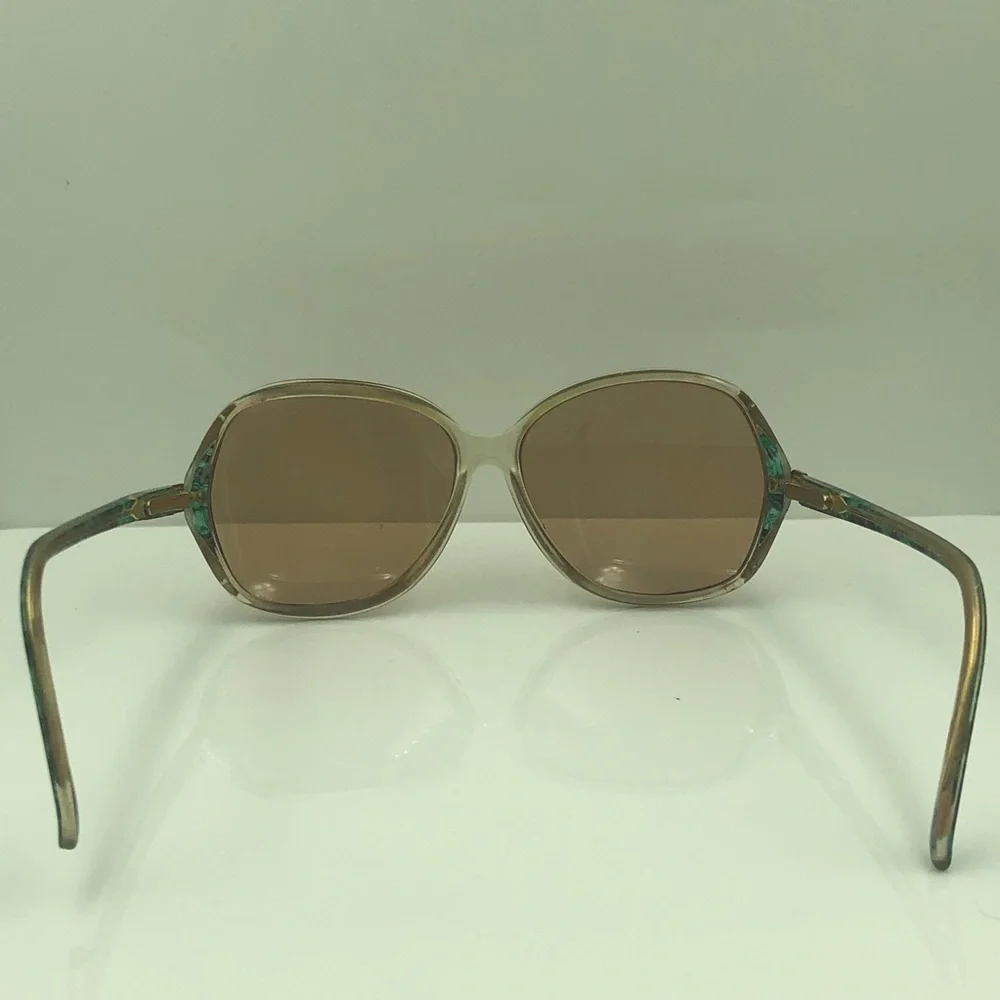 Svank Optical Blue Gold Oval Sunglasses
